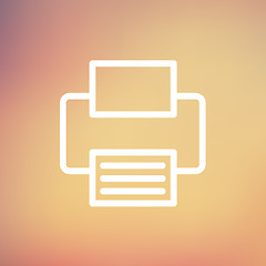 Image showing Printer thin line icon