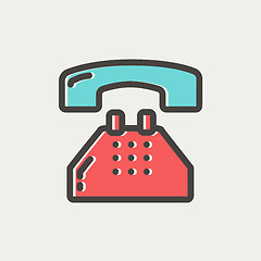 Image showing Telephone thin line icon