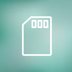 Image showing Memory card thin line icon
