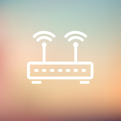 Image showing Wireless Router thin line icon