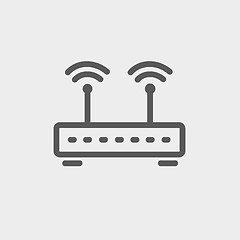 Image showing Wireless Router thin line icon