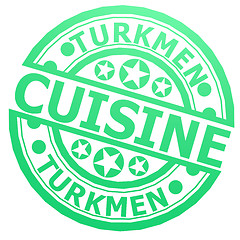 Image showing Turkmen cuisine stamp