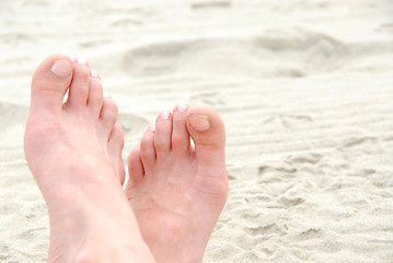 Image showing Sandy feet
