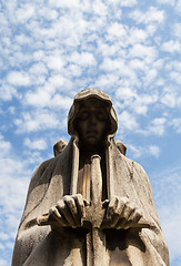 Image showing Old cemetery statue