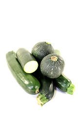 Image showing fresh green zucchini mixed