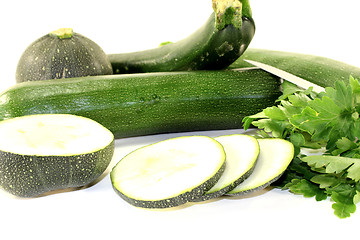 Image showing mixed zucchini with parsley