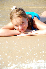 Image showing Girl beach