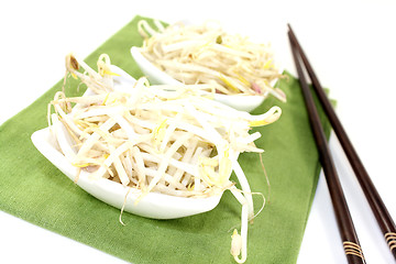 Image showing fresh mung bean sprouts