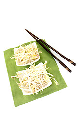 Image showing fresh bright mung bean sprouts