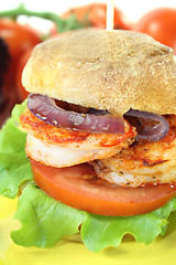 Image showing delicious prawn burger