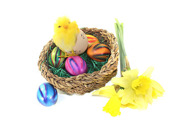 Image showing Easter Basket with chick