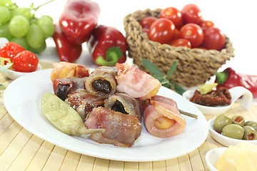 Image showing Tapas stuffed with fruits