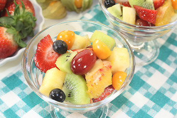 Image showing Fruit salad in a bowl