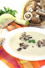 Image showing Veal cream soup