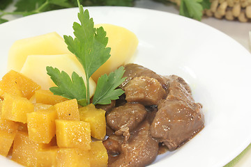 Image showing Venison goulash with rutabaga