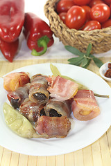 Image showing Tapas with bacon