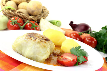 Image showing Stuffed cabbage with potatoes