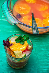 Image showing fresh tropical fruit juices