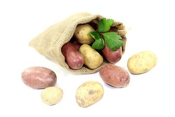 Image showing Potatoes in a sack