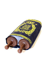 Image showing Torah scroll with cover