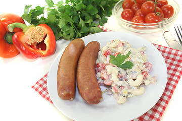 Image showing pasta salad and Mettenden with parsley