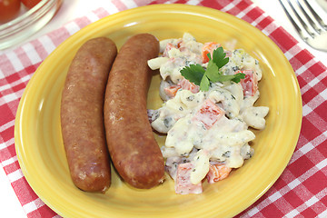 Image showing pasta salad and Mettenden with parsley
