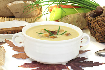 Image showing fresh delicious sweet chestnut soup