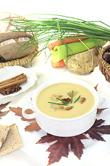 Image showing delicious sweet chestnut soup