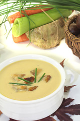 Image showing sweet chestnut soup