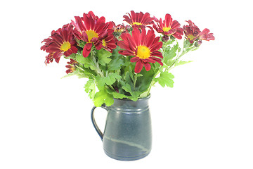 Image showing chrysanthemums in a vase