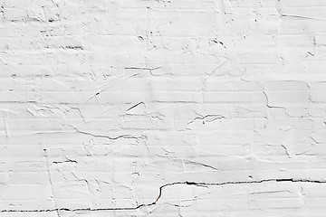 Image showing Grungy white concrete wall background