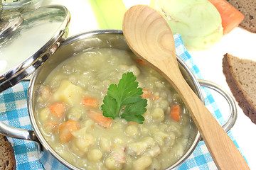 Image showing fresh delicious Pea soup