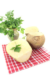 Image showing yellow rutabaga on a napkin