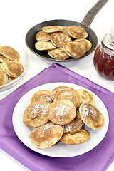 Image showing Poffertjes with powdered sugar