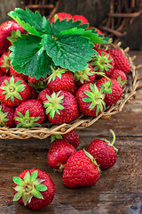 Image showing summer harvest of strawberries