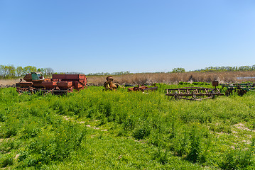 Image showing Abandoned farm equipment