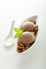 Image showing Almond ice cream