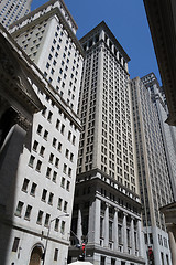 Image showing Buildings around wall street