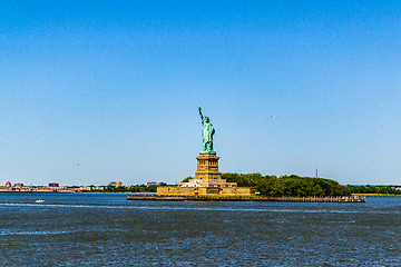 Image showing Passing by the statue of Liberty