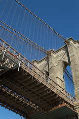 Image showing Under the Brooklyn bridge