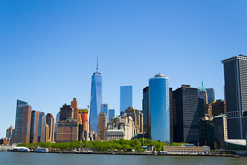 Image showing Battery Park and financial district