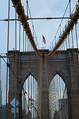 Image showing Details of the Brooklyn bridge