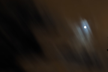 Image showing Moving clouds by the moon