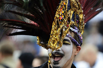 Image showing Helsinki, Finland – June 6, 2015: Traditional summer samba car