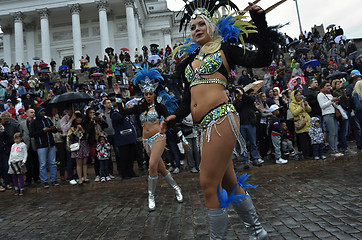 Image showing Helsinki, Finland – June 6, 2015: Traditional summer samba car