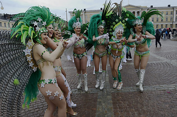 Image showing Helsinki, Finland – June 6, 2015: Traditional summer samba car