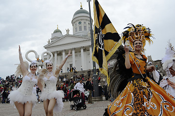 Image showing Helsinki, Finland – June 6, 2015: Traditional summer samba car