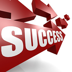 Image showing Success arrow in red