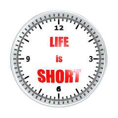 Image showing Life is short