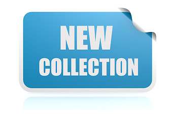 Image showing New collection blue sticker